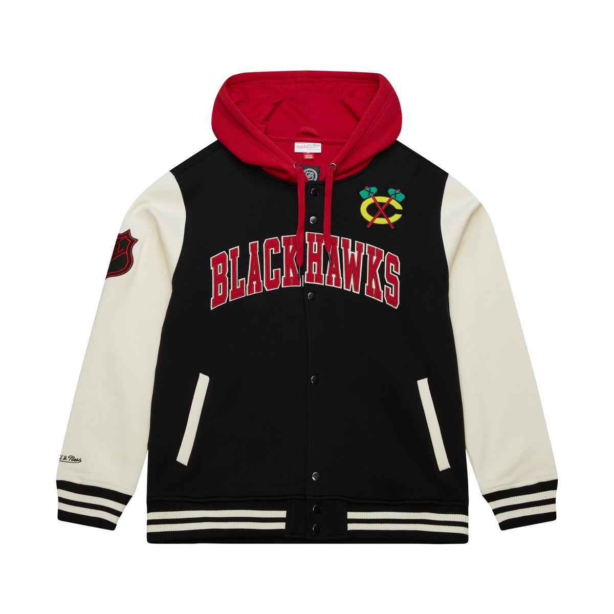 NHL COURTSIDE FLEECE BUTTON FRONT BLACKHAWKS - Image 1