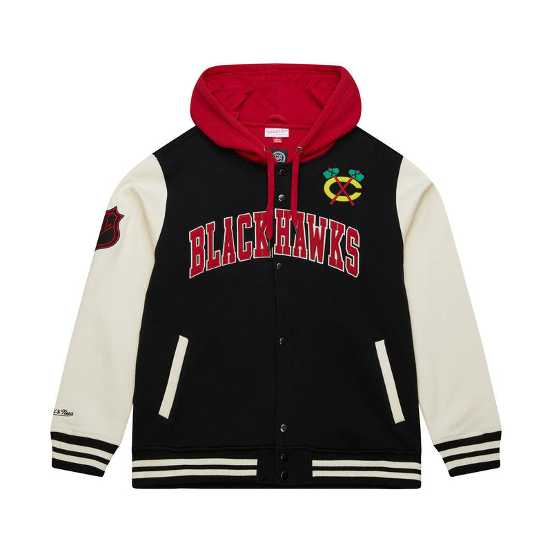 NHL COURTSIDE FLEECE BUTTON FRONT BLACKHAWKS - Image 1