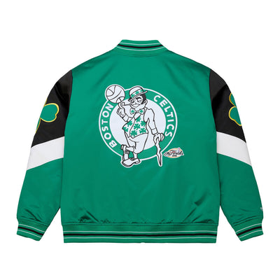 NBA THROW IT BACK HEAVYWEIGHT SATIN JACKET VINTAGE CELTICS - Image 2