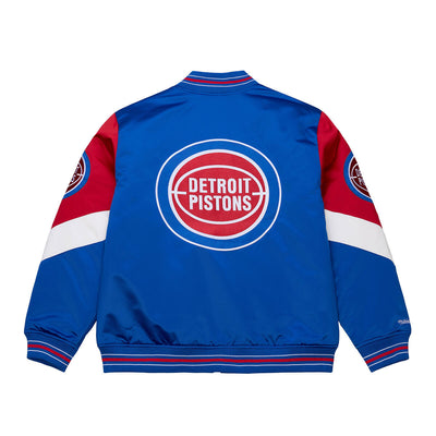 NBA THROW IT BACK HEAVYWEIGHT SATIN JACKET VINTAGE PISTONS - Image 2