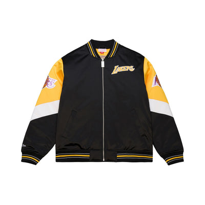 NBA THROW IT BACK HEAVYWEIGHT SATIN JACKET VINTAGE LAKERS - Image 1