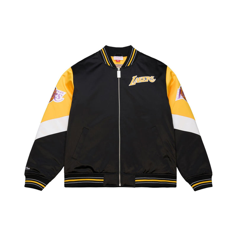 NBA THROW IT BACK HEAVYWEIGHT SATIN JACKET VINTAGE LAKERS - Image 1
