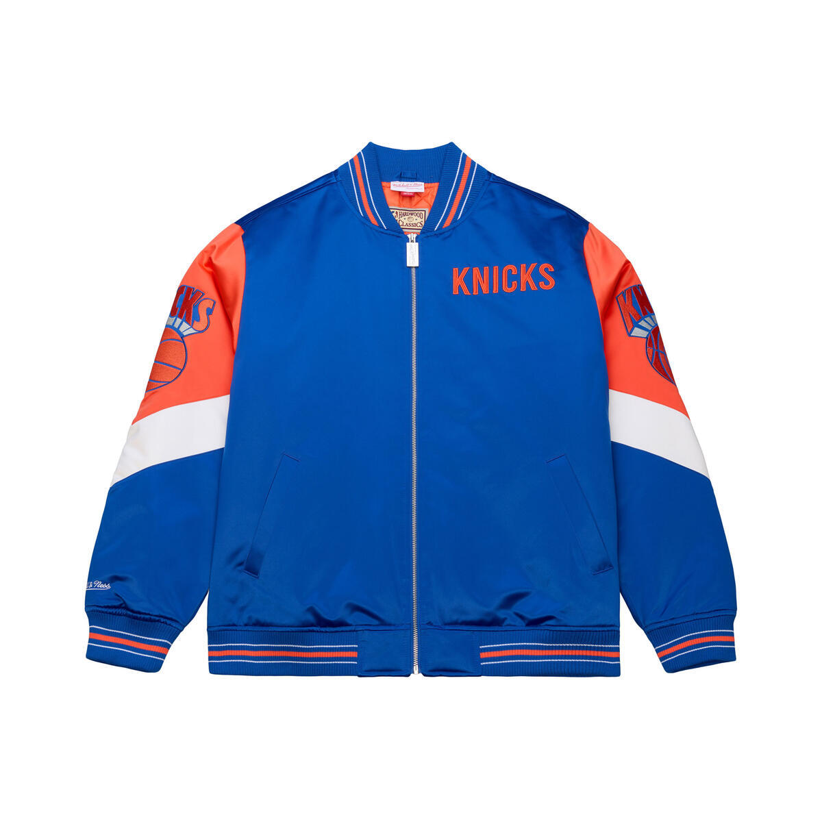 NBA THROW IT BACK HEAVYWEIGHT SATIN JACKET VINTAGE KNICKS - Image 1