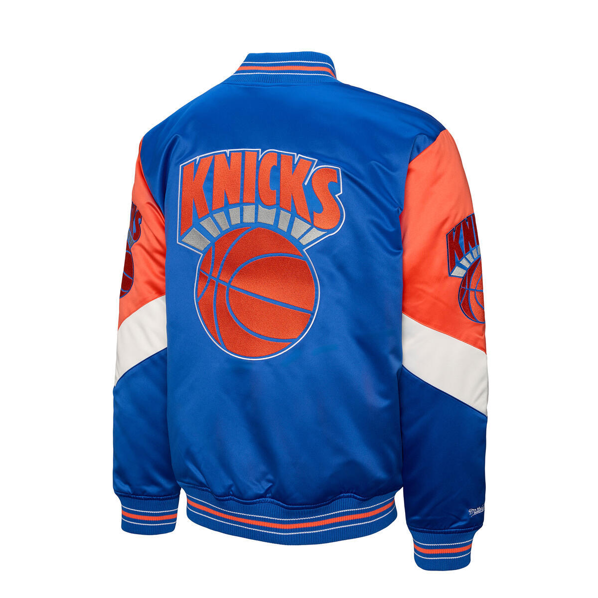 NBA THROW IT BACK HEAVYWEIGHT SATIN JACKET VINTAGE KNICKS - Image 8