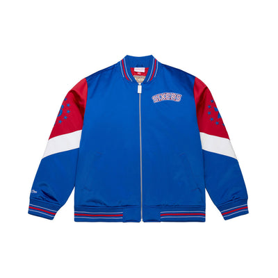 NBA THROW IT BACK HEAVYWEIGHT SATIN JACKET VINTAGE 76ERS - Image 1