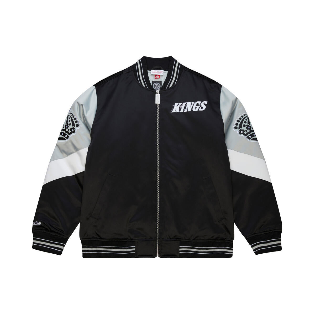NHL THROW IT BACK HEAVYWEIGHT SATIN JACKET CURRENT KINGS - Image 1