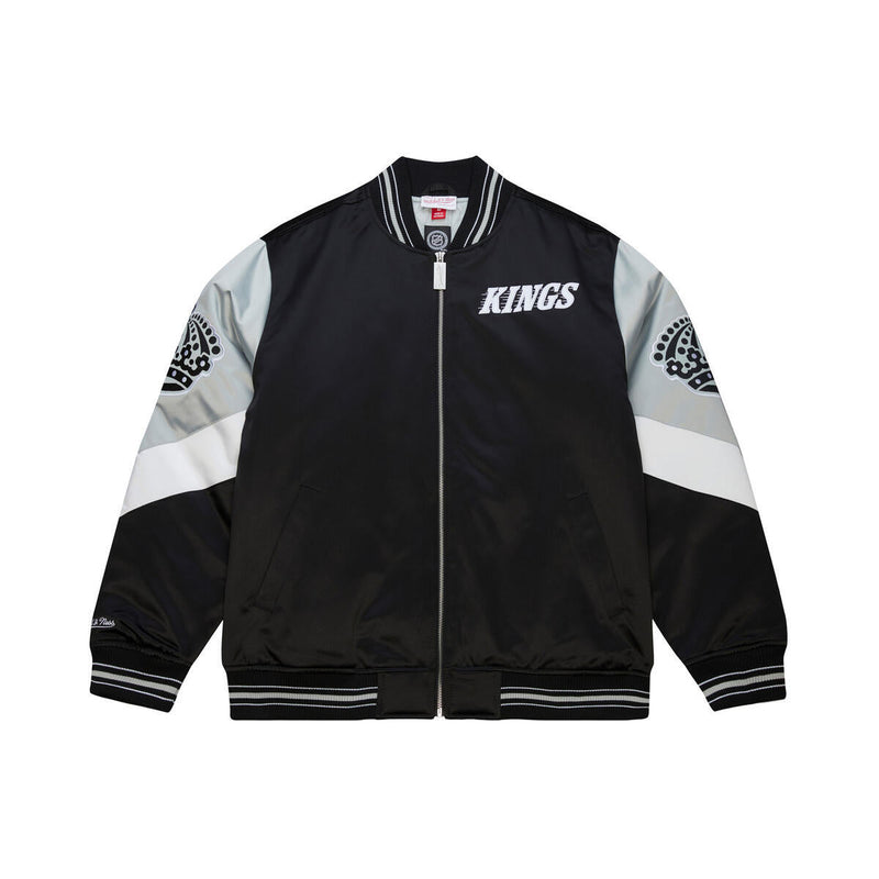 NHL THROW IT BACK HEAVYWEIGHT SATIN JACKET CURRENT KINGS - Image 1