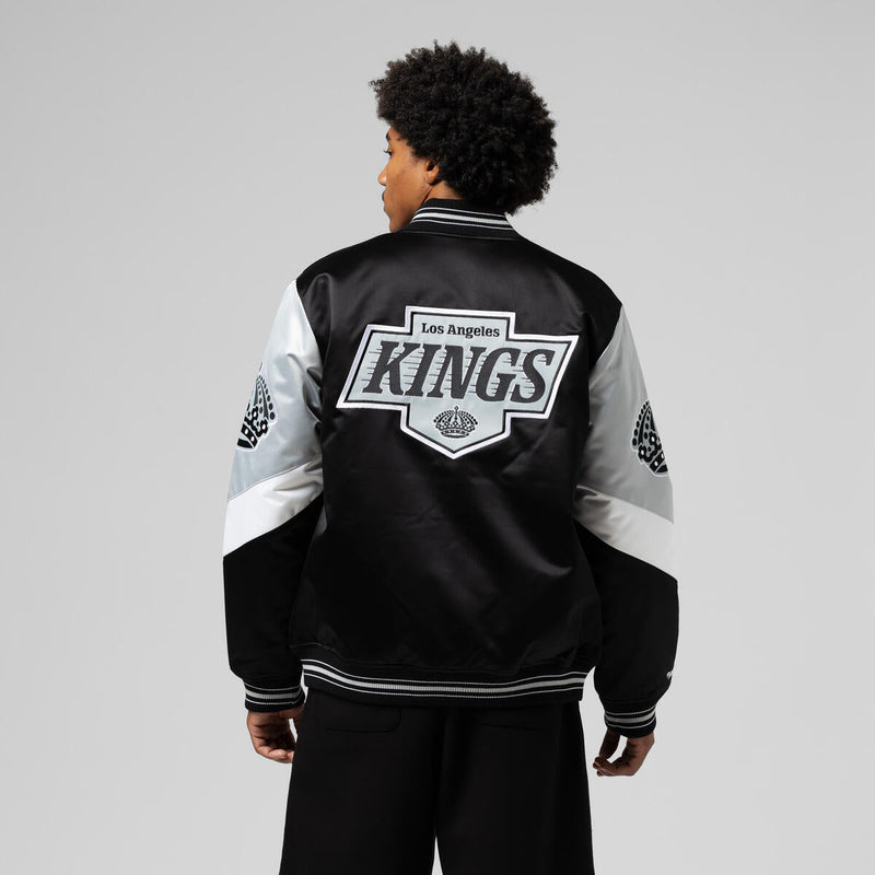 NHL THROW IT BACK HEAVYWEIGHT SATIN JACKET CURRENT KINGS - Image 11