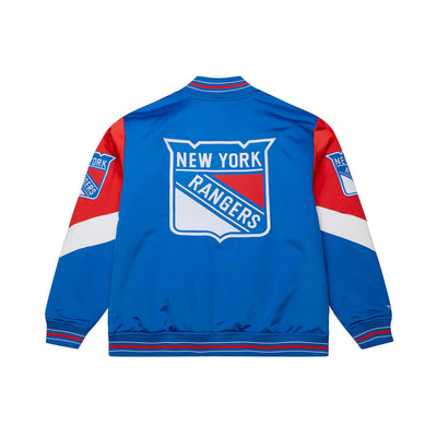NHL THROW IT BACK HEAVYWEIGHT SATIN JACKET CURRENT RANGERS - Image 2