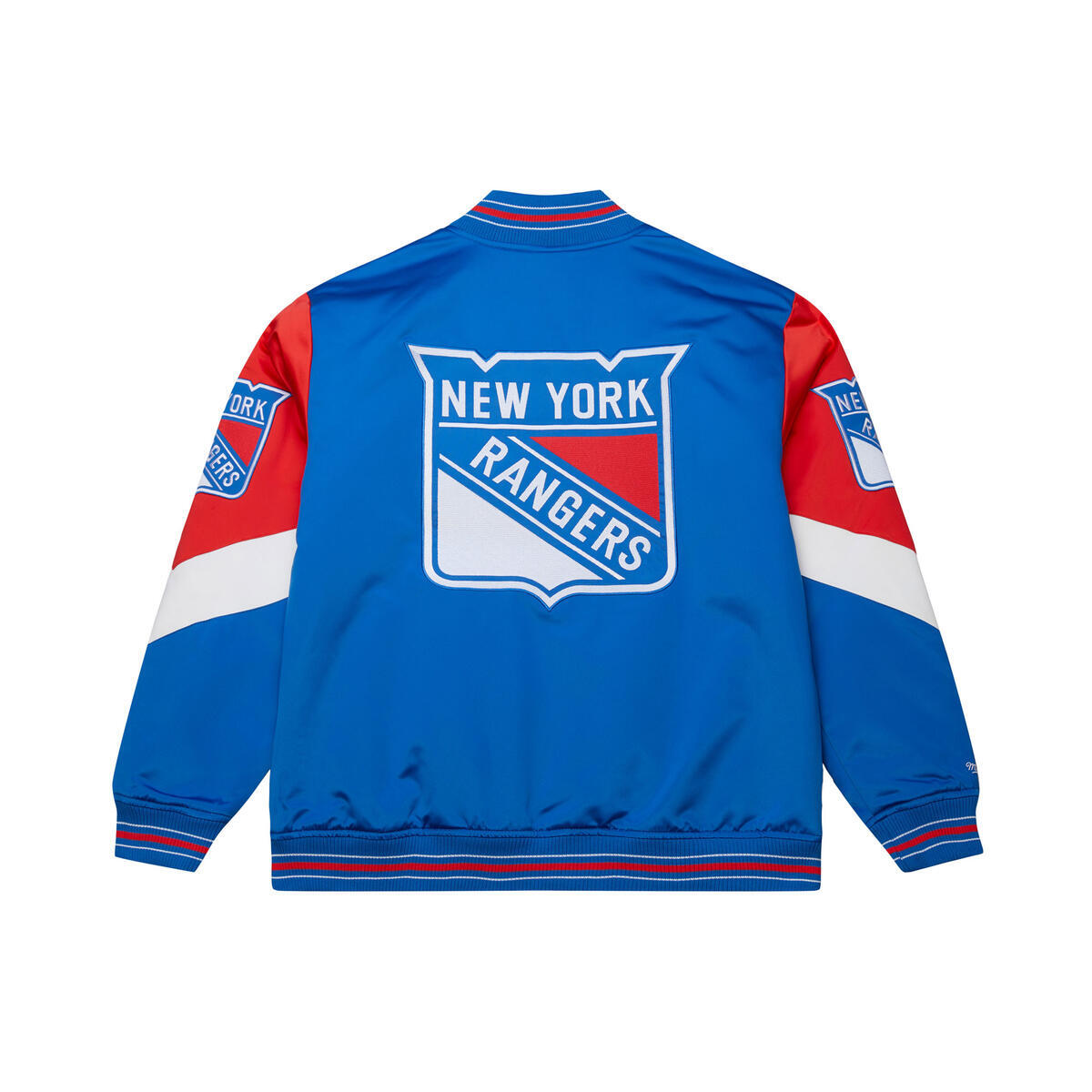 NHL THROW IT BACK HEAVYWEIGHT SATIN JACKET CURRENT RANGERS - Image 2