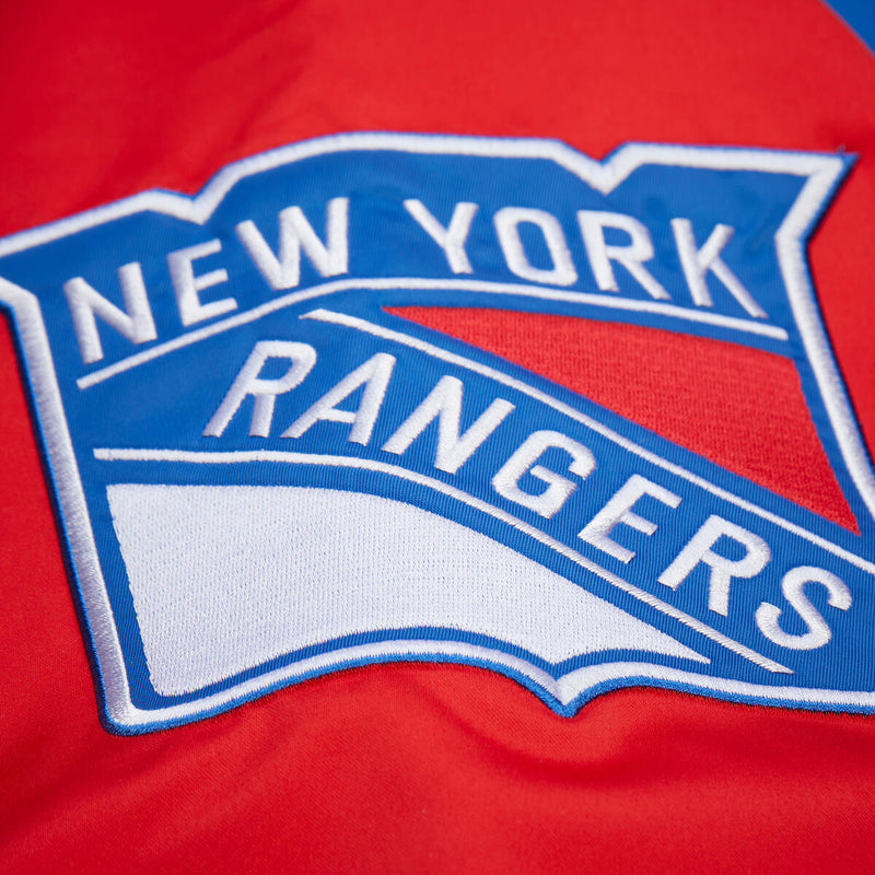 NHL THROW IT BACK HEAVYWEIGHT SATIN JACKET CURRENT RANGERS - Image 7