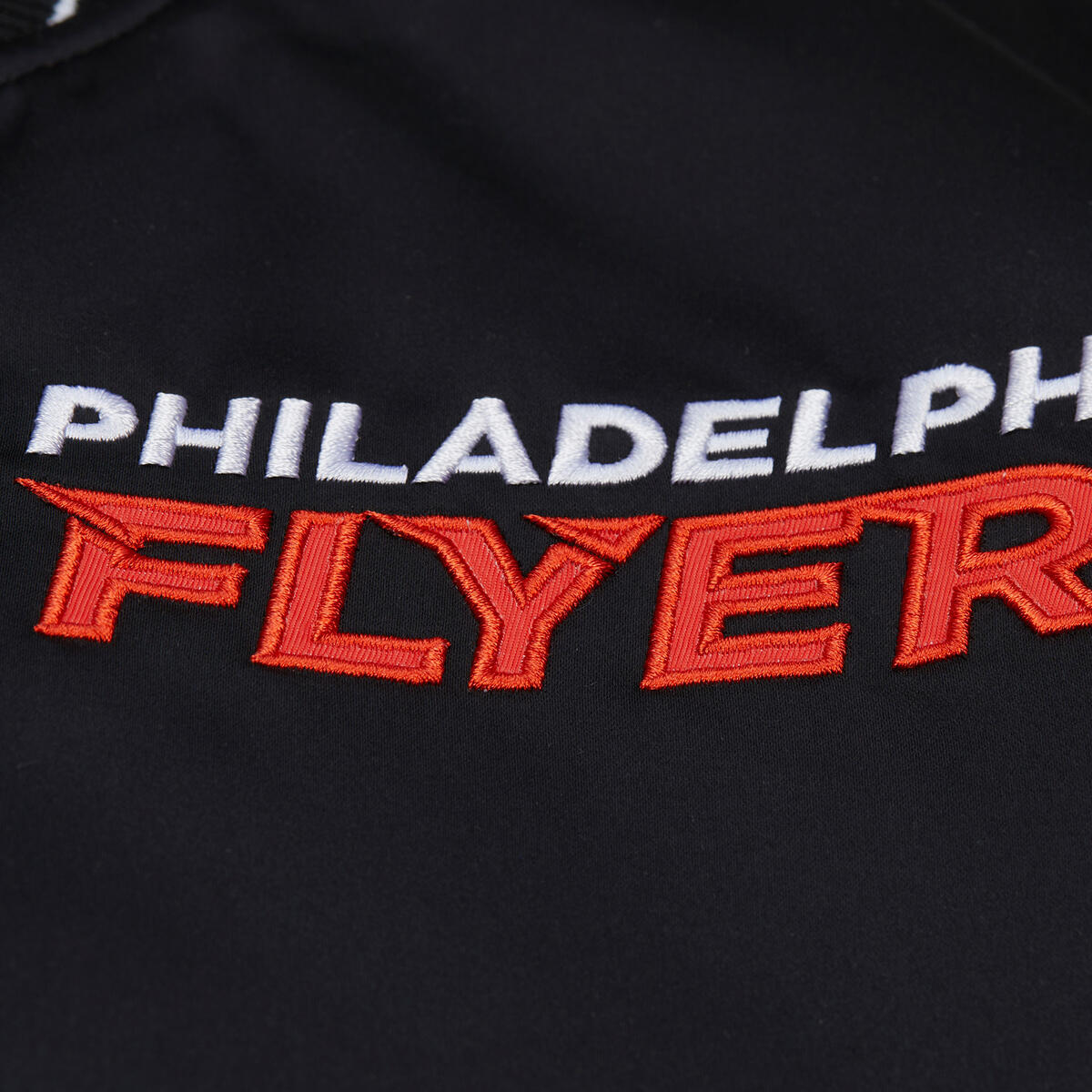 NHL THROW IT BACK HEAVYWEIGHT SATIN JACKET CURRENT FLYERS - Image 3