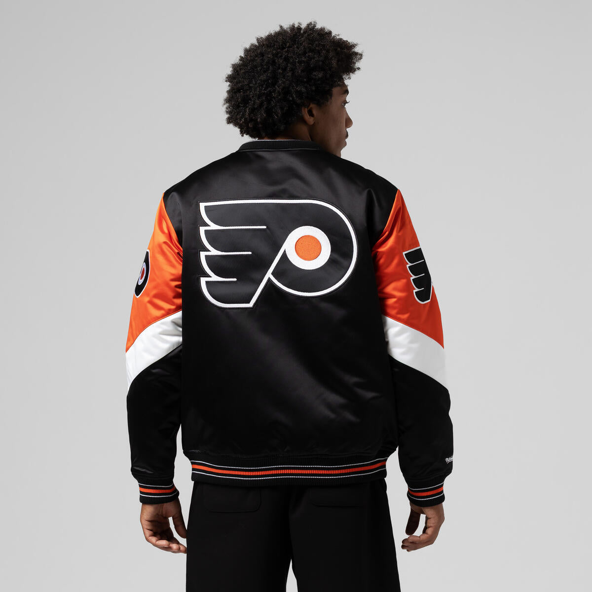 NHL THROW IT BACK HEAVYWEIGHT SATIN JACKET CURRENT FLYERS - Image 11