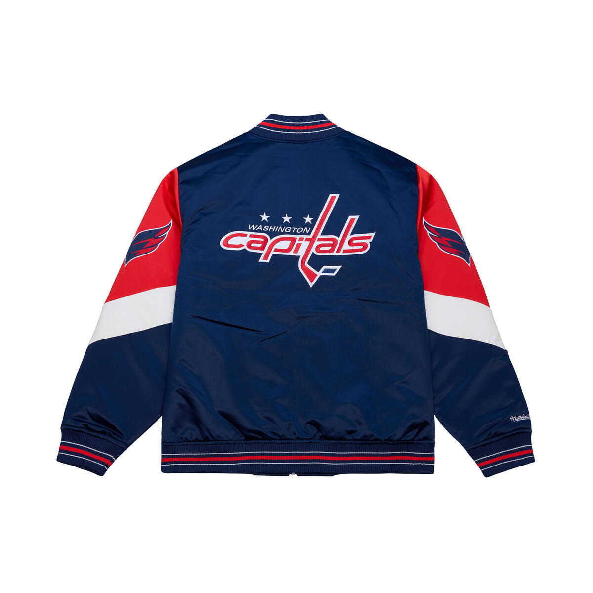 NHL THROW IT BACK HEAVYWEIGHT SATIN JACKET CURRENT CAPITALS - Image 2