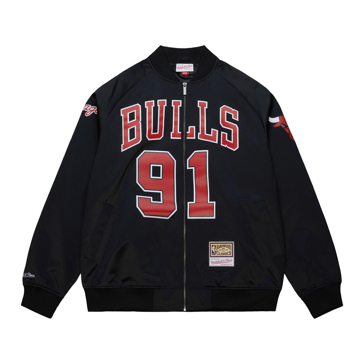 NBA MAXXED OUT SATIN JACKET BULLS DENNIS RODMAN - Image 1