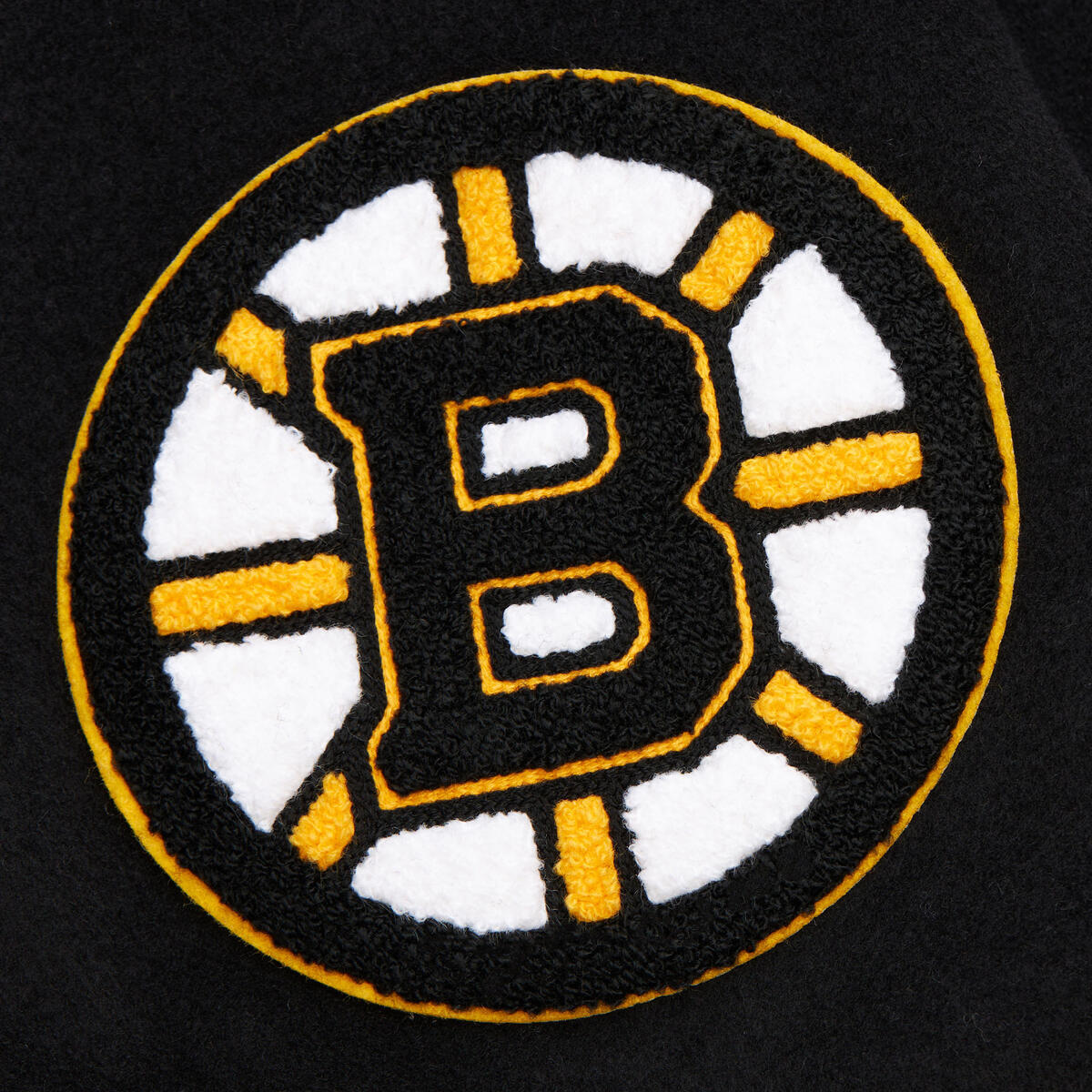 NHL BLACK OUT COLLECTION VARSITY JACKET CURRENTLOGO BRUINS Black JK11349-BBNBLCK - Image 2