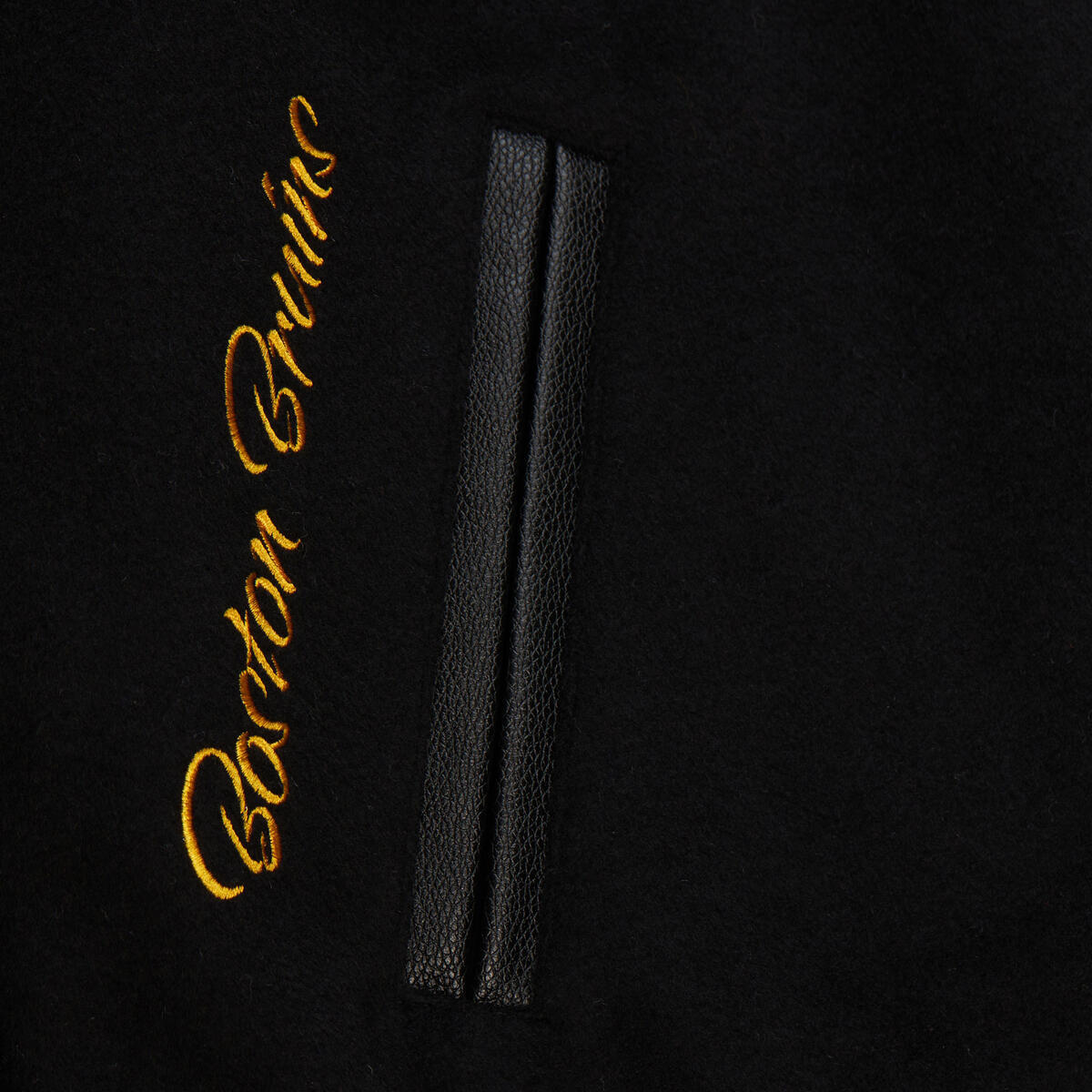 NHL BLACK OUT COLLECTION VARSITY JACKET CURRENTLOGO BRUINS Black JK11349-BBNBLCK - Image 4