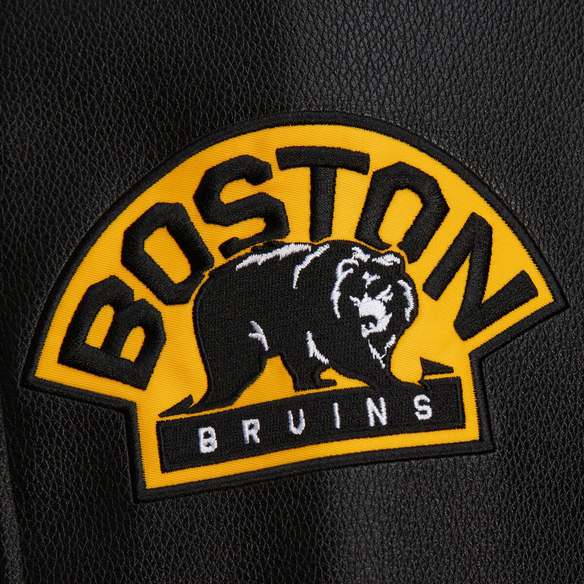NHL BLACK OUT COLLECTION VARSITY JACKET CURRENTLOGO BRUINS Black JK11349-BBNBLCK - Image 7