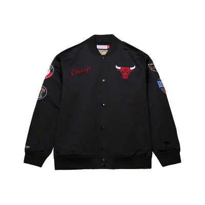 NBA BLACK OUT COLLECTION LW SATIN JACKET CHICAGO BULLS - Black - Image 1