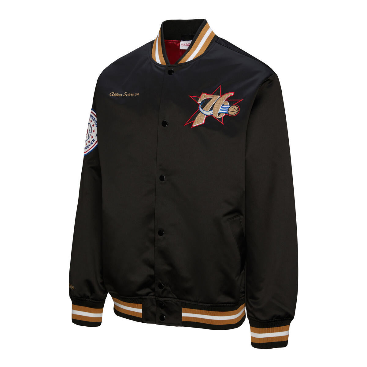 NBA LEGENDS COLLECTION SATIN JACKET PHILADELPHIA 76ERS ALLEN IVERSON - Image 9