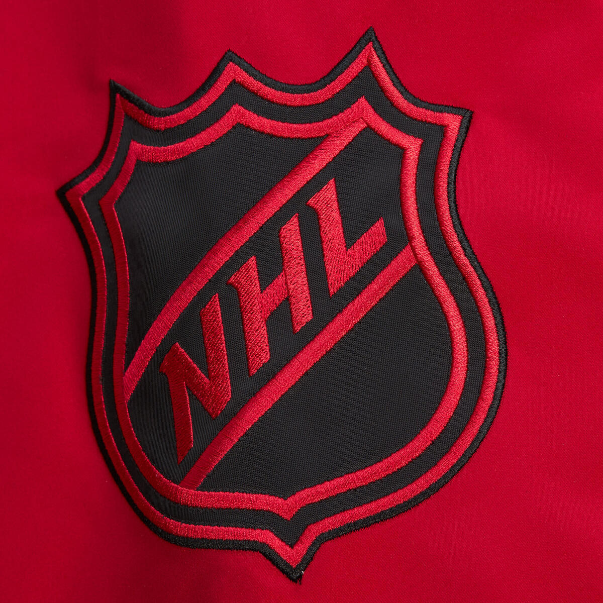 NHL PRIMETIME HEAVYWEIGHT SATIN JACKET CURRENT LOGO BLACKHAWKS Black JK8077-CBHBLCK - Image 4