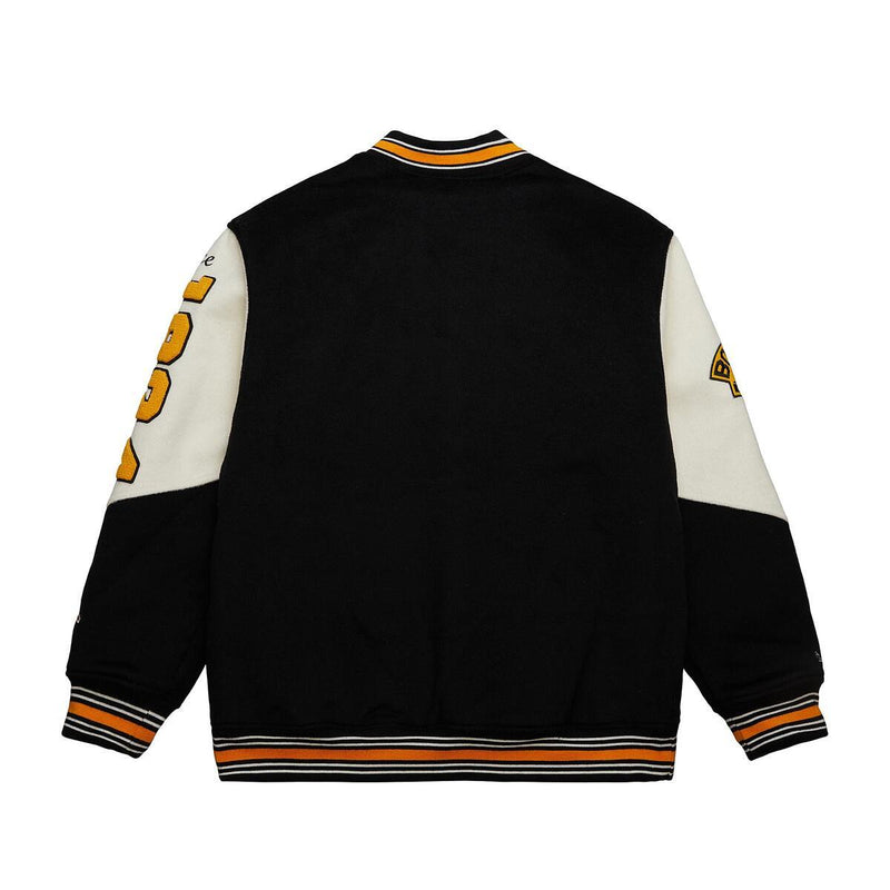 NHL TEAM HISTORY VARSITY JACKET CURRENT LOGO BRUINS Black JK8080-BBNBLCK - Image 2