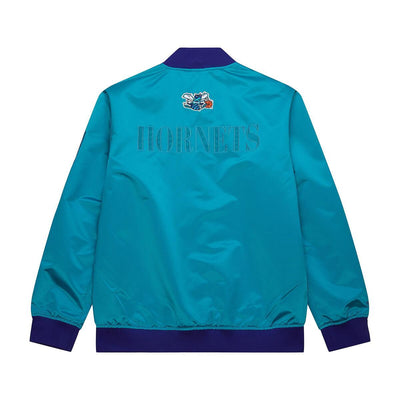 NBA TEAM OG 3.0 LIGHTWEIGHT SATIN JACKET VINTAGE LOGO HORNETS Hornets Blue JK8087-CHOHRBL - Image 2