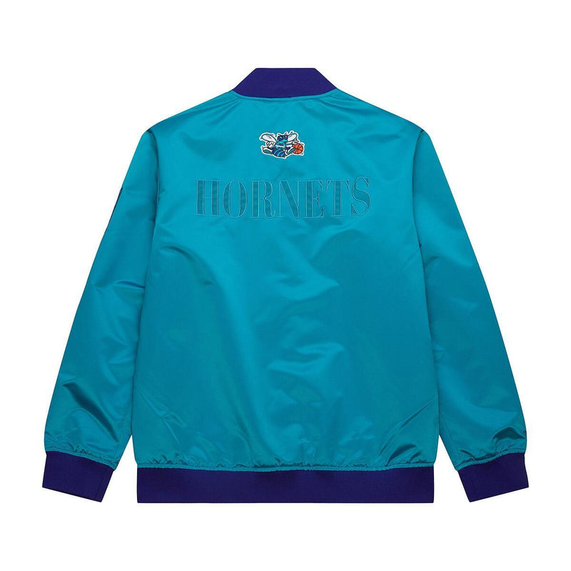NBA TEAM OG 3.0 LIGHTWEIGHT SATIN JACKET VINTAGE LOGO HORNETS Hornets Blue JK8087-CHOHRBL - Image 2