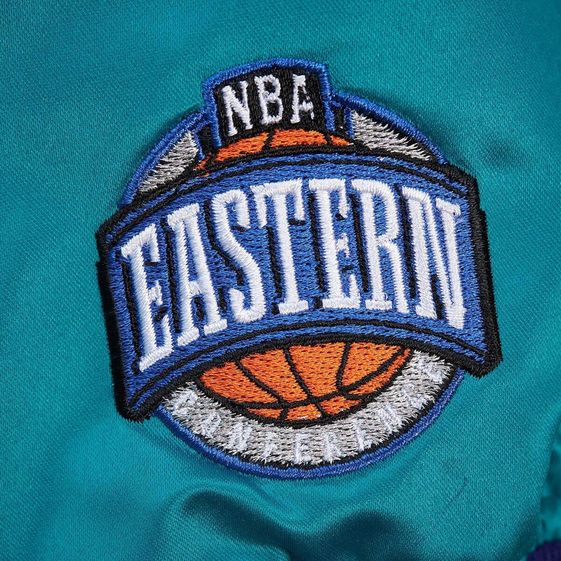 NBA TEAM OG 3.0 LIGHTWEIGHT SATIN JACKET VINTAGE LOGO HORNETS Hornets Blue JK8087-CHOHRBL - Image 5