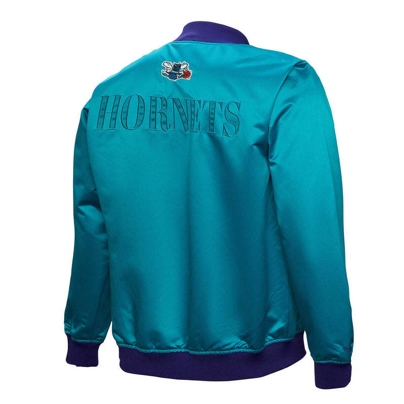 NBA TEAM OG 3.0 LIGHTWEIGHT SATIN JACKET VINTAGE LOGO HORNETS Hornets Blue JK8087-CHOHRBL - Image 7