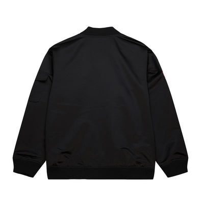 NBA TEAM LEADER SATIN BOMBER VINTAGE LOGO KINGS Black JK8095-SKIBLCK - Image 2