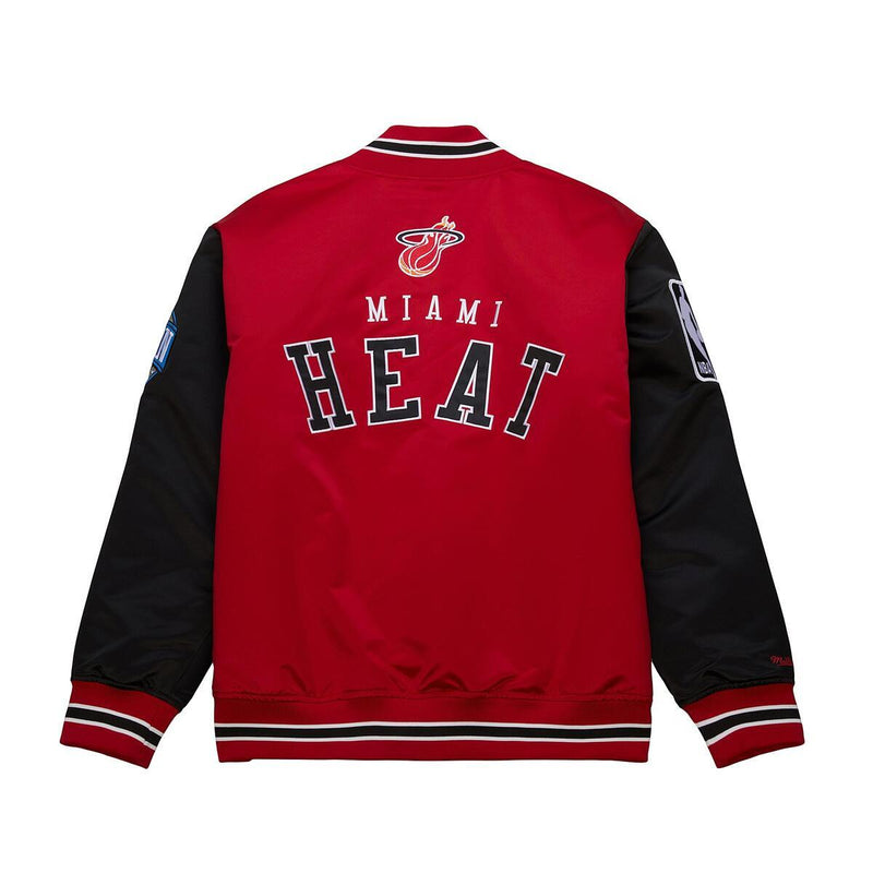 NBA PRIMETIME HEAVYWEIGHT SATIN JACKET VINTAGE LOGO HEAT - Image 2