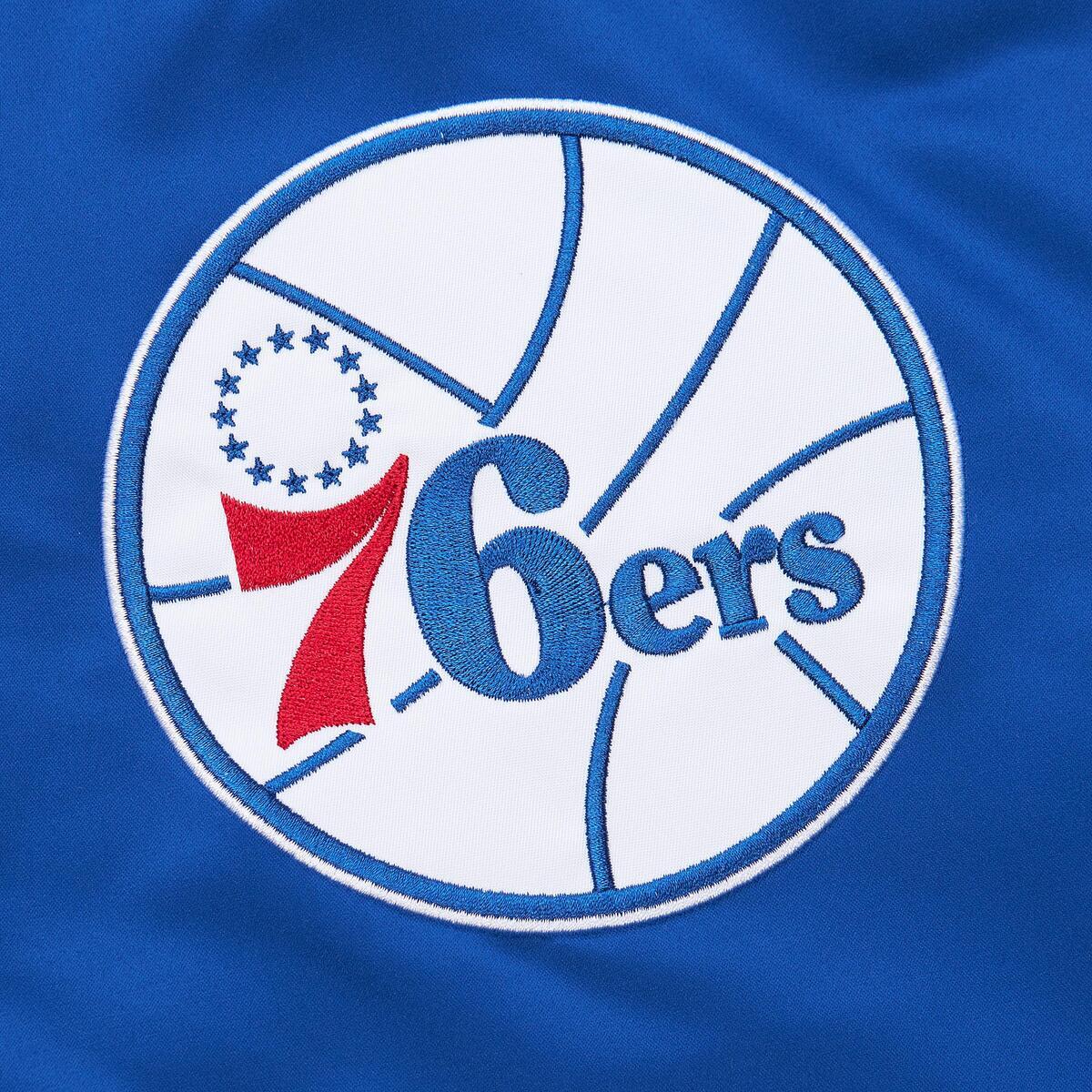NBA PRIMETIME HEAVYWEIGHT SATIN JACKET VINTAGE LOGO 76ERS Royal JK8453-P76ROYA - Image 3