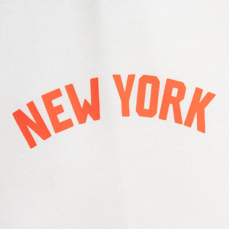 NBA WASHED FLEECE VARSITY JACKET KNICKS White JK9077-NYKWHIT - Image 5