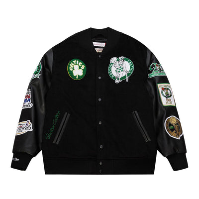 NBA BLACKOUT COLLECTION VARSITY JACKET BOSTON CELTICS - Black - Image 1