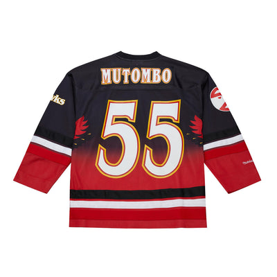 NBA MAXXED OUT FASHION HOCKEY JERSEY HAWKS DIKEMBE MUTOMBO - Image 2