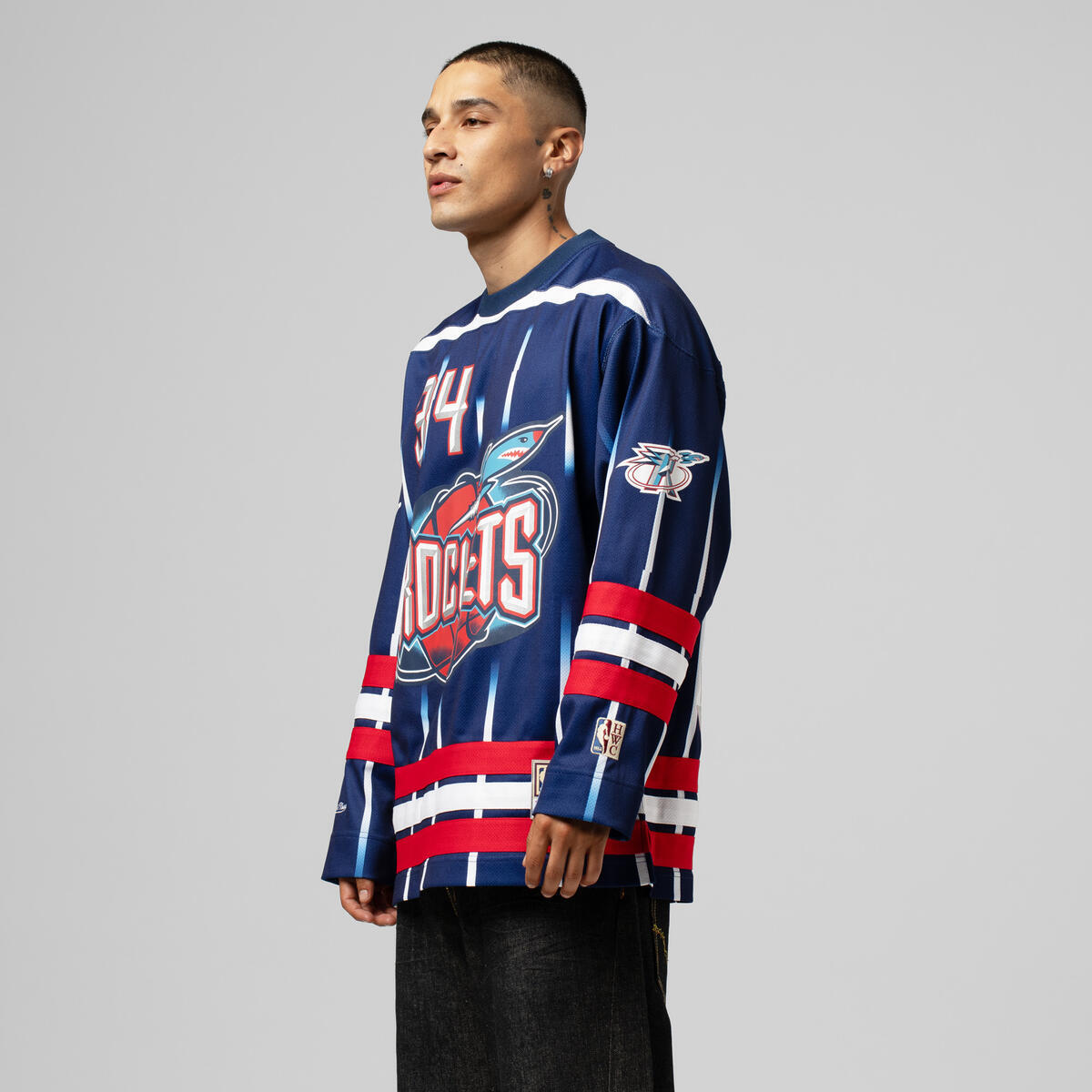 NBA MAXXED OUT FASHION HOCKEY JERSEY ROCKETS HAKEEM OLAJUWON - Image 9