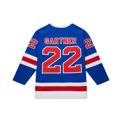 NHL DARK JERSEY RANGERS 1991 MIKE GARTNER - Blue - Image 2
