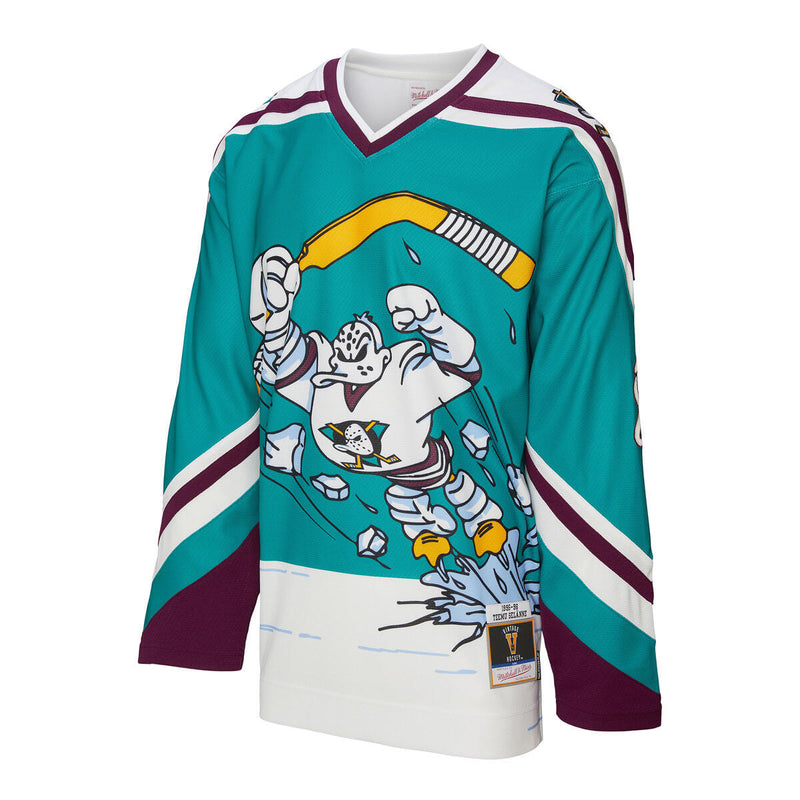 NHL ALTERNATE JERSEY DUCKS 1995 TEEMU SELANNE - DUCKS TEAL - Image 8