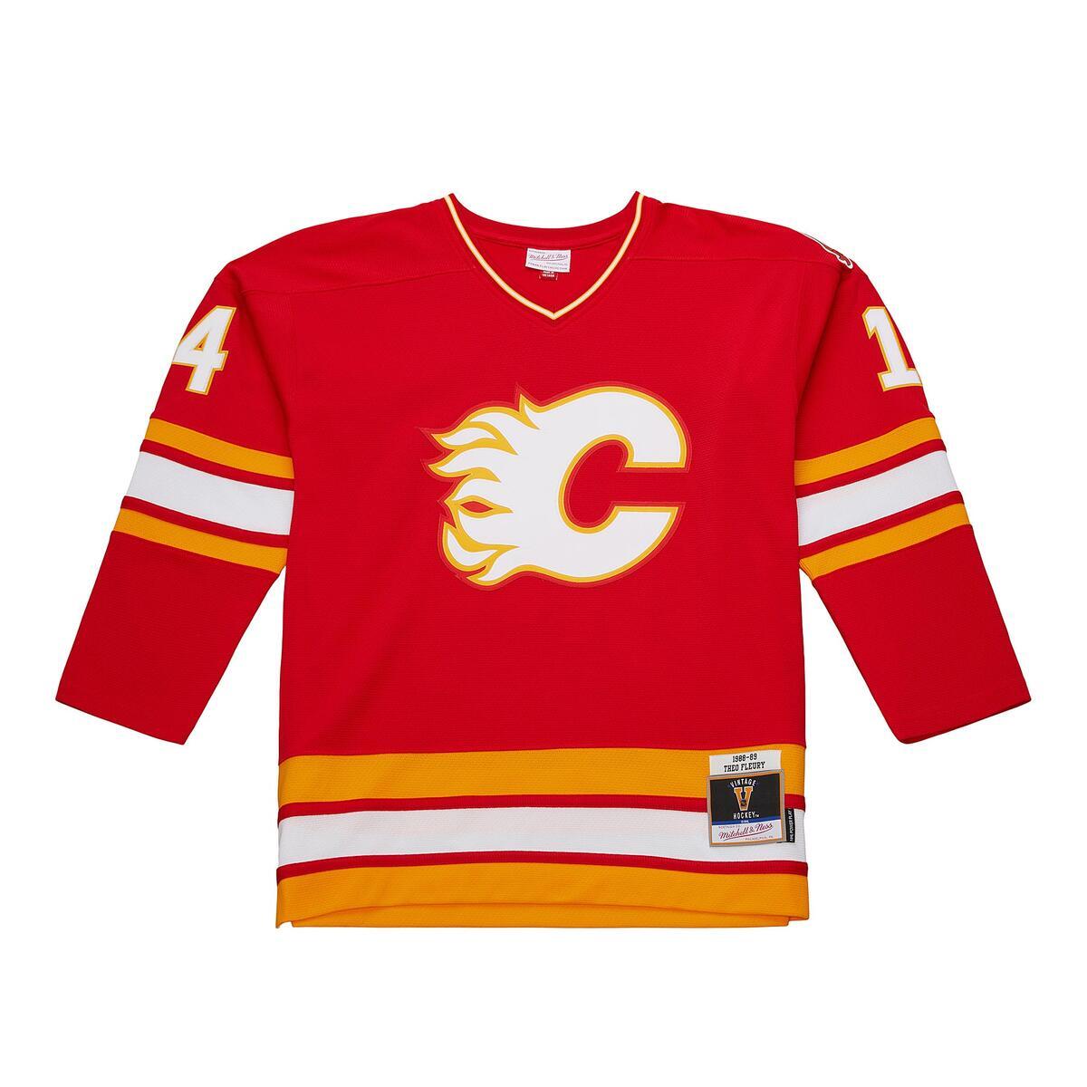NHL DARK JERSEY FLAMES 1988 THEO FLEURY Red JY9028-CFLRED1 - Image 3