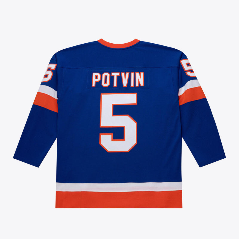 NHL DARK JERSEY ISLANDERS 1982 DENIS POTVIN Blue JY9029-NYIBLUE - Image 4