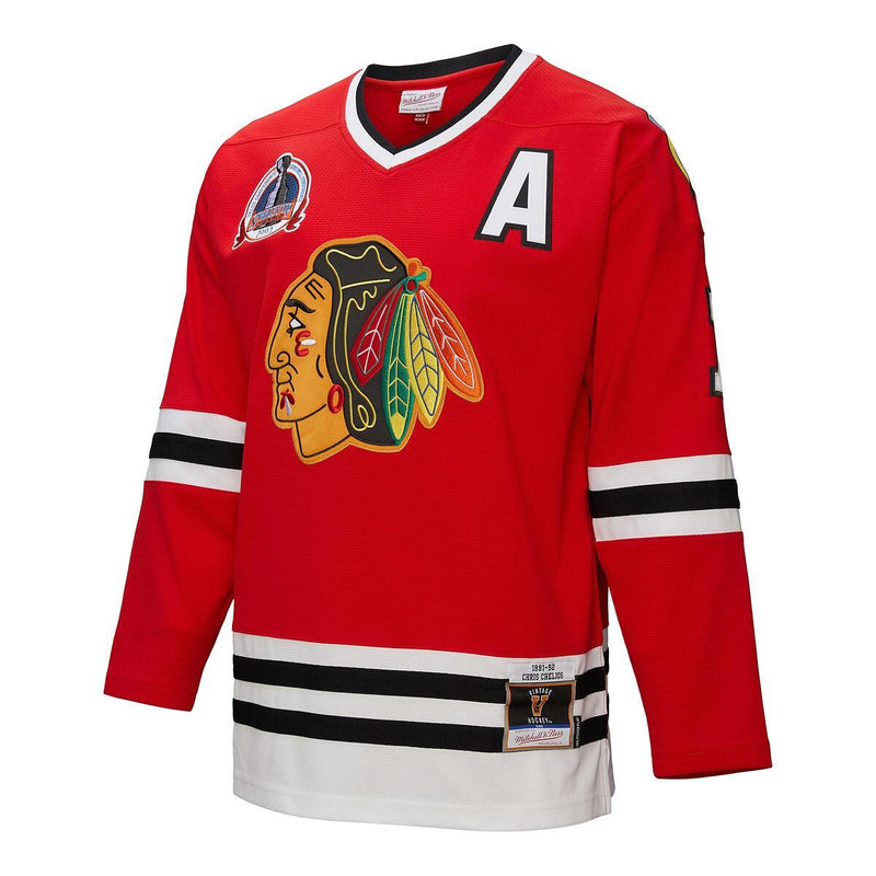 NHL DARK JERSEY CHICAGO BLACKHAWKS 1991 CHRIS CHELIOS - Image 10