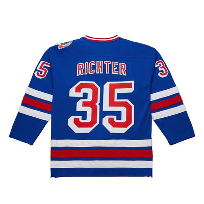 NHL DARK JERSEY RANGERS 1993 MIKE RICHTER - Royal - Image 2