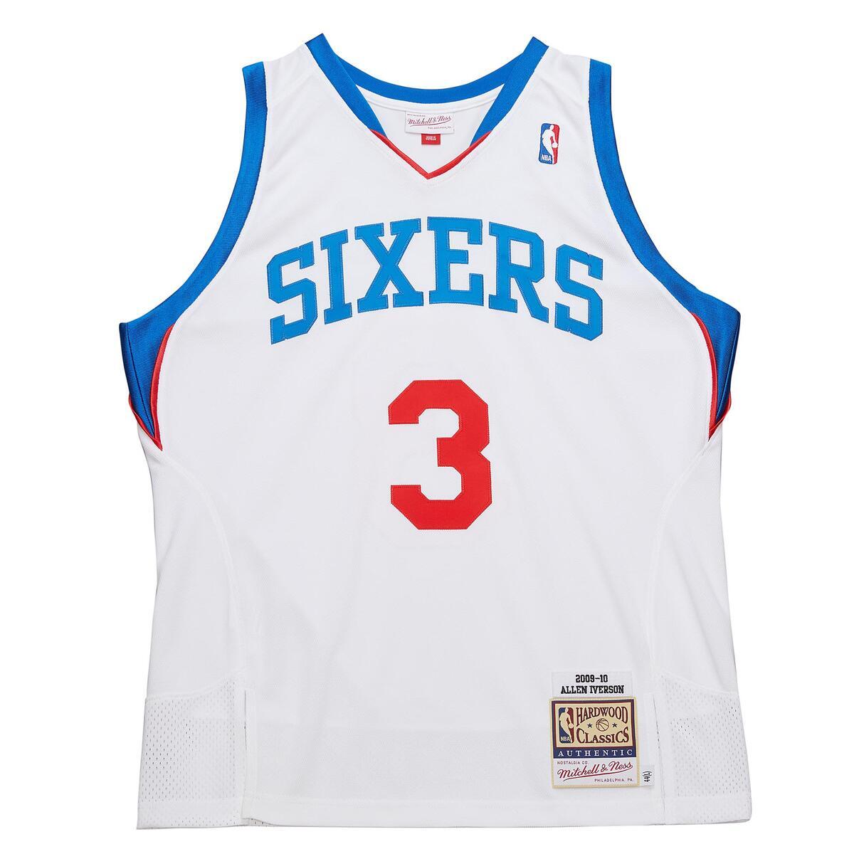 NBA WHITE JERSEY 76ERS 2009 ALLEN IVERSON White JY9796-P76WHIT - Image 1