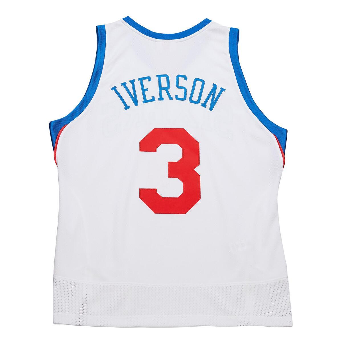 NBA WHITE JERSEY 76ERS 2009 ALLEN IVERSON White JY9796-P76WHIT - Image 3