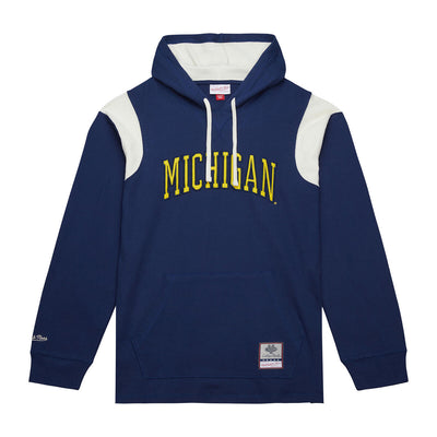 NCAA THERMAL LIGHTWEIGHT HOODIE VINTAGE LOGO MICHIGAN Navy LS9214-UMINAVY - Image 1