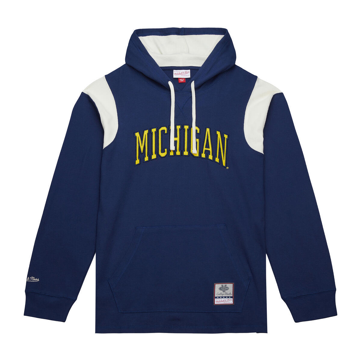 NCAA THERMAL LIGHTWEIGHT HOODIE VINTAGE LOGO MICHIGAN Navy LS9214-UMINAVY - Image 1