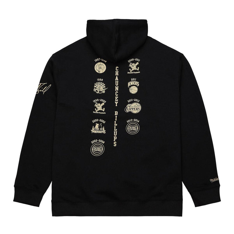 NBA 2024 HOF PREMIUM FLEECE HOODIE MULTI CHAUNCEY BILLUPS Black-Gold NN11403-MLTBKGD - Image 3