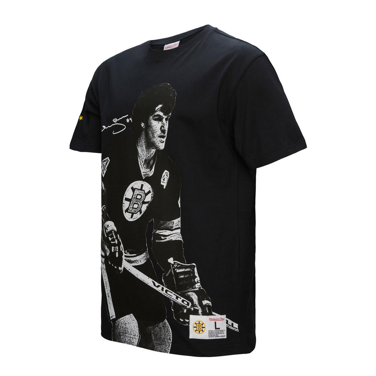 NHL ULTIMATE PLAYER TEE VINTAGE LOGO BRUINS BOBBY ORR - Black - Image 4