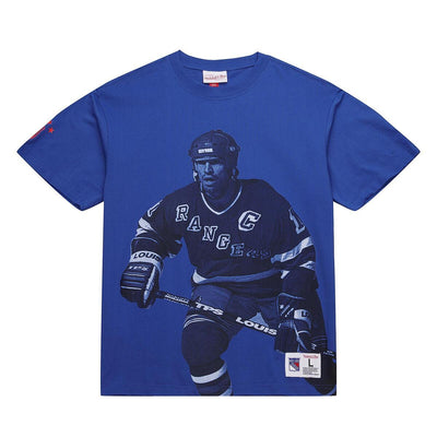 NHL ULTIMATE PLAYER TEE VINTAGE LOGO RANGERS MARK MESSIER Royal NN8097-NYAROYA - Image 1